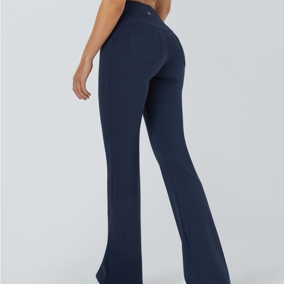 HALARA Women's Navy Flare Pants Size Medium - Picture 2 of 7